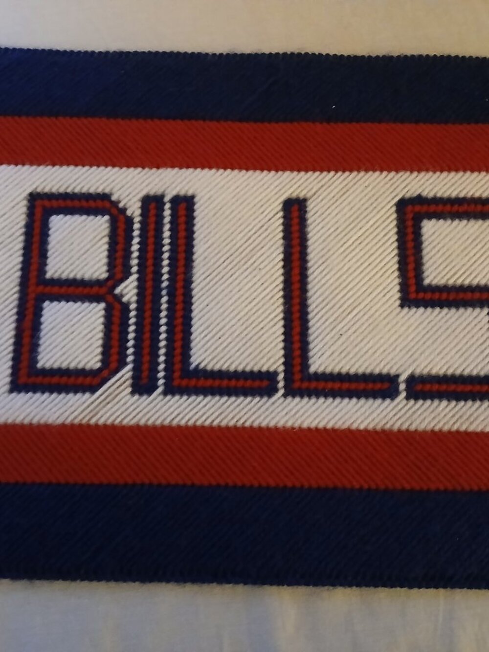 Buffalo Bills Handmade Placemats 10x13 Plastic Canvas & Yarn Football